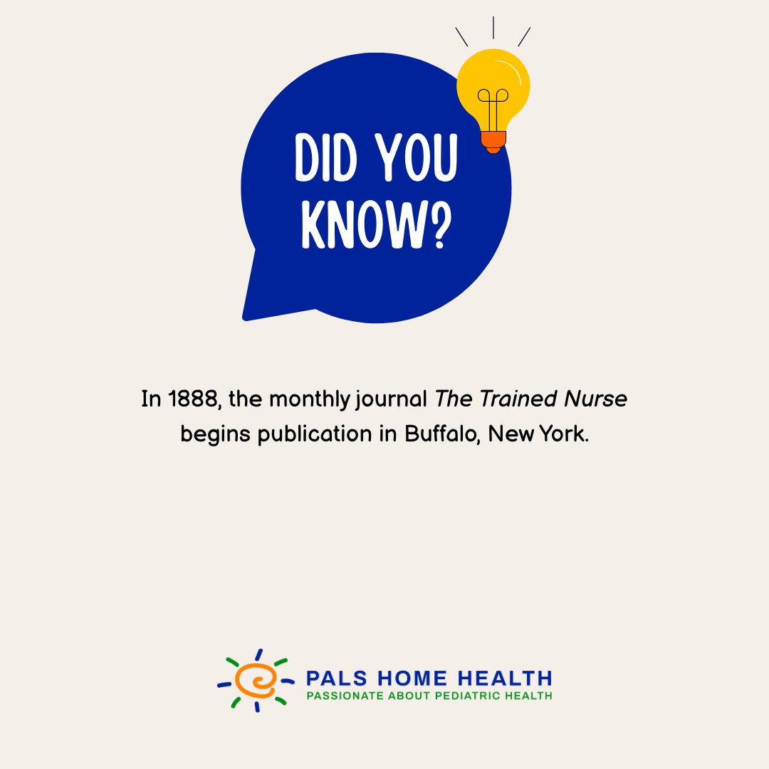 PALSHomeHealth's tweet image. Sending cheerful vibes your way this Tuesday from PALS Home Health! Let&apos;s celebrate the knowledge and progress that has been made since the publication of The Trained Nurse in 1888.

Keep striving for greatness!

#PALSFamily #FunFact #FunFactTuesday