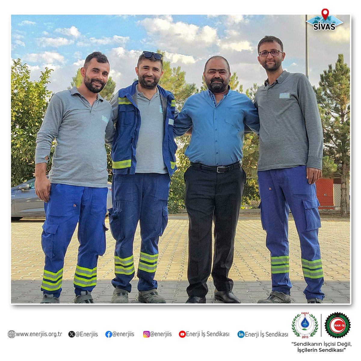 Enerjiis's tweet photo. Genel Merkez Teşkilatımız tarafından Çamlıbel Elektrik Dağıtım A.Ş. Sivas Gürün İşletme Müdürlüğüne ziyarette bulunulup değerli üyelerimize sendikal faaliyetler hakkında bilgilendirmeler yapıldı.

Üyelerimize misafirperverliklerinden ötürü teşekkürlerimizi sunuyor, çalışmalarında başarılar ve kolaylıklar diliyoruz.

@cedaskurumsal  

#enerjiiş #enerjiişsendikası #çedaş #çamlıbelelektrik #sivas #sendikanınişçisideğil #işçilerinsendikası #sosyalsendikacılık #şeffafsendikacılık