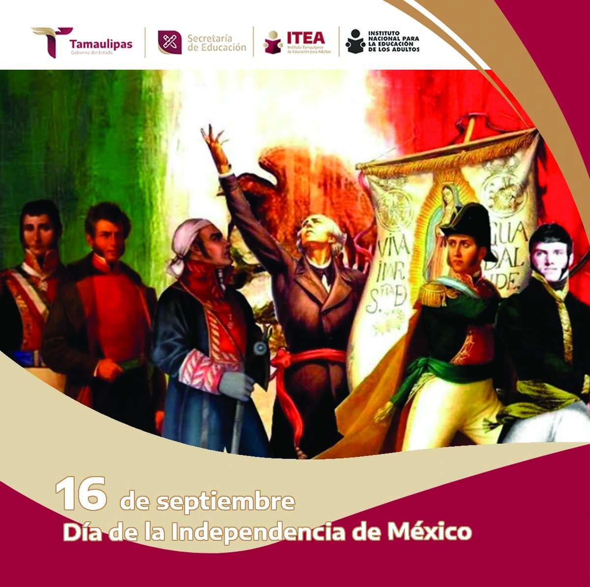 #Efemérides En la madrugada del 16 de septiembre del 1810, se registró el #GritoDeIndependencia atribuido al cura Miguel Hidalgo y Costilla en la población de Dolores, ubicada en la intendencia de Guanajuato, hoy Dolores Hidalgo, Gto. #AprenderTeTransforma