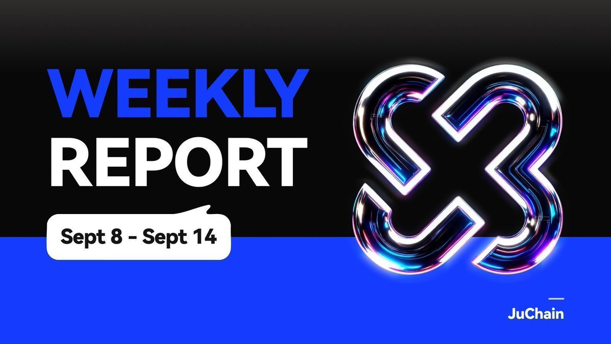🚀 #JuChain Weekly Report (Sept 8–14)

🌐 Highlights — brand upgrade, joint campaign, builder momentum:
• #JuChain brand upgrade — positioned as the “On-Chain Growth Engine”
• Joint campaign with <a href="/Orbiter_Finance/">Orbiter Finance 🛸</a> × <a href="/cook_pump/">CookPump | 👨🏻‍🍳</a> — now live
• New Ju.com app —