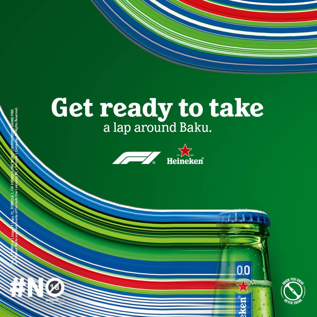 Heineken_SA's tweet image. Get ready to take a lap around Baku and enjoy an ice-cold Heineken 0.0 while you’re at it. Now you can.
#HeinekenSA #F1 #MoreThanARace