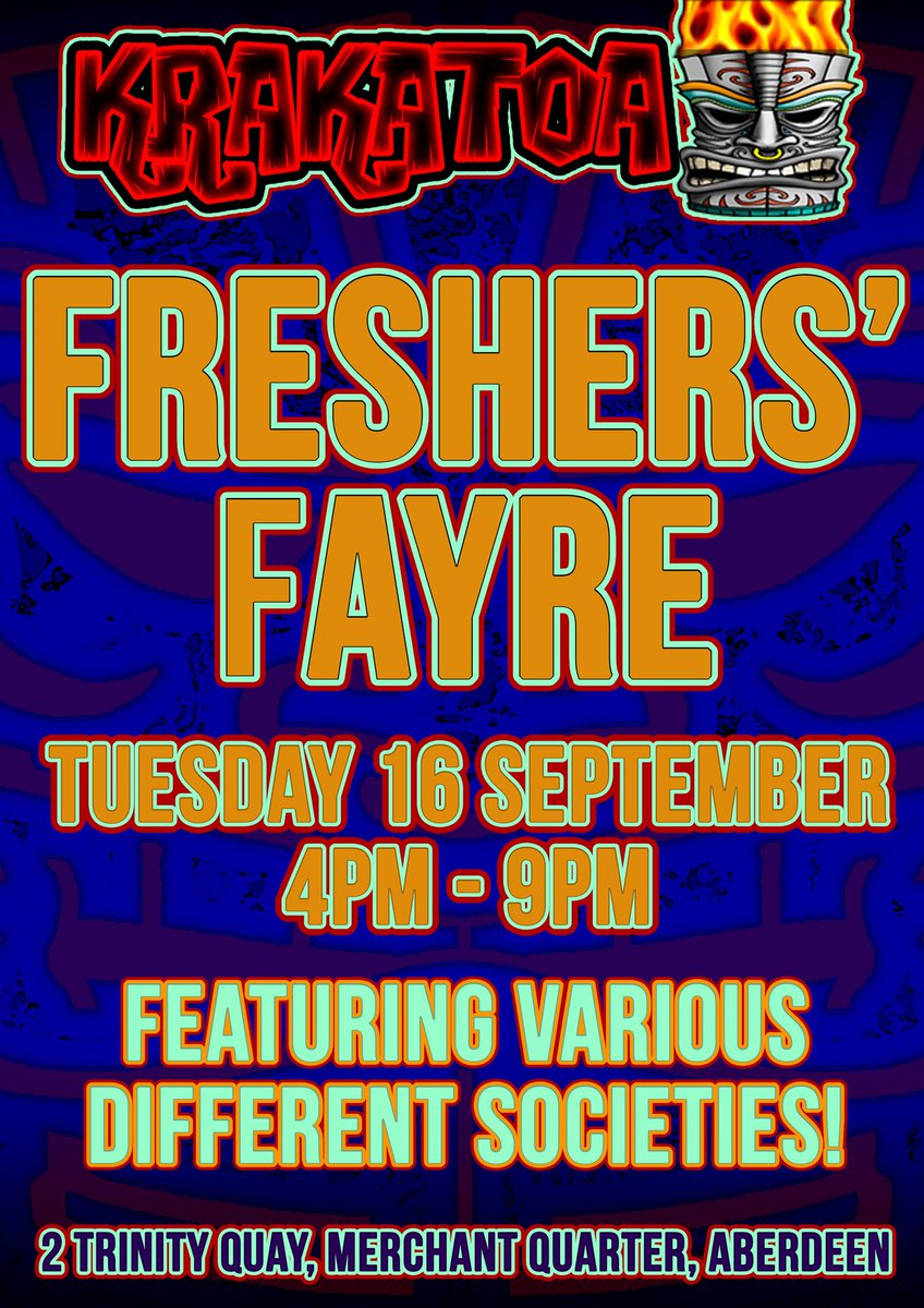 VolcanicTiki's tweet image. A little over an hour until our #FRESHERS #FAYRE: