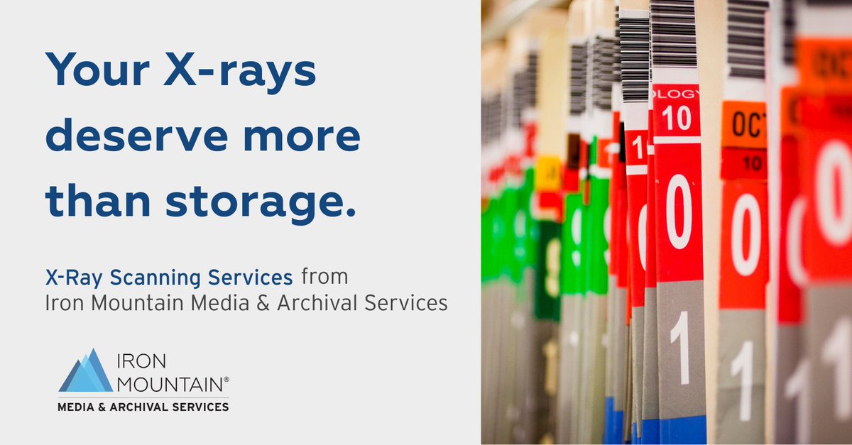 Iron Mountain Media &amp; Archival Services offers secure, standards-based X-Ray Scanning that converts film into accessible digital files in DICOM or DICONDE formats.
spr.ly/6013NaDlS