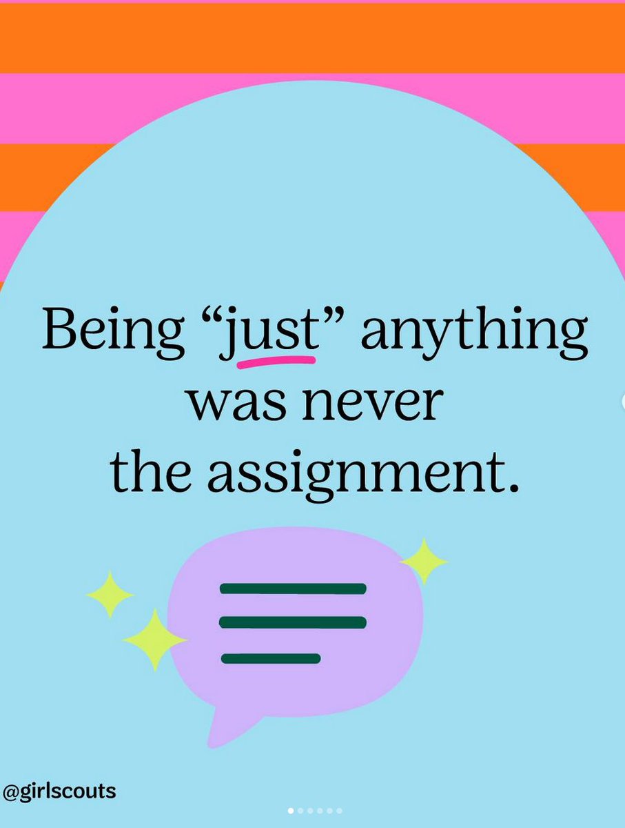 💫✨ Being yourself is the real flex! 💪🌈
No need to be “just” anything—shine in your own way every day. 🌟🌿💚
#GSNC #GirlScouts #BeYourself