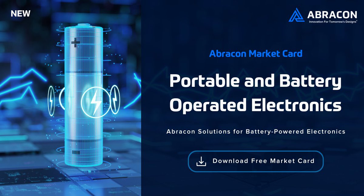 Smaller. Smarter. More connected. 🌍

Portable &amp; battery-powered devices are driving the future of IoT, wearables &amp; medical tech.

🔋 See how Abracon’s timing, power &amp; RF solutions enable innovation: bit.ly/3K5n0xg 

#Abracon #electronics #IoT #wearables #shopAbracon