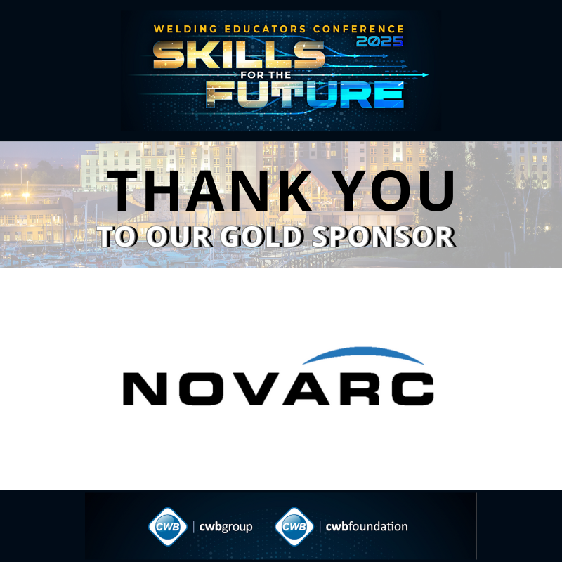 We would like to thank Novarc Technologies Inc. for sponsoring our upcoming #WeldingEducatorsConference from October 22-23, 2025.

Learn More: ow.ly/wNwp50WIe0x