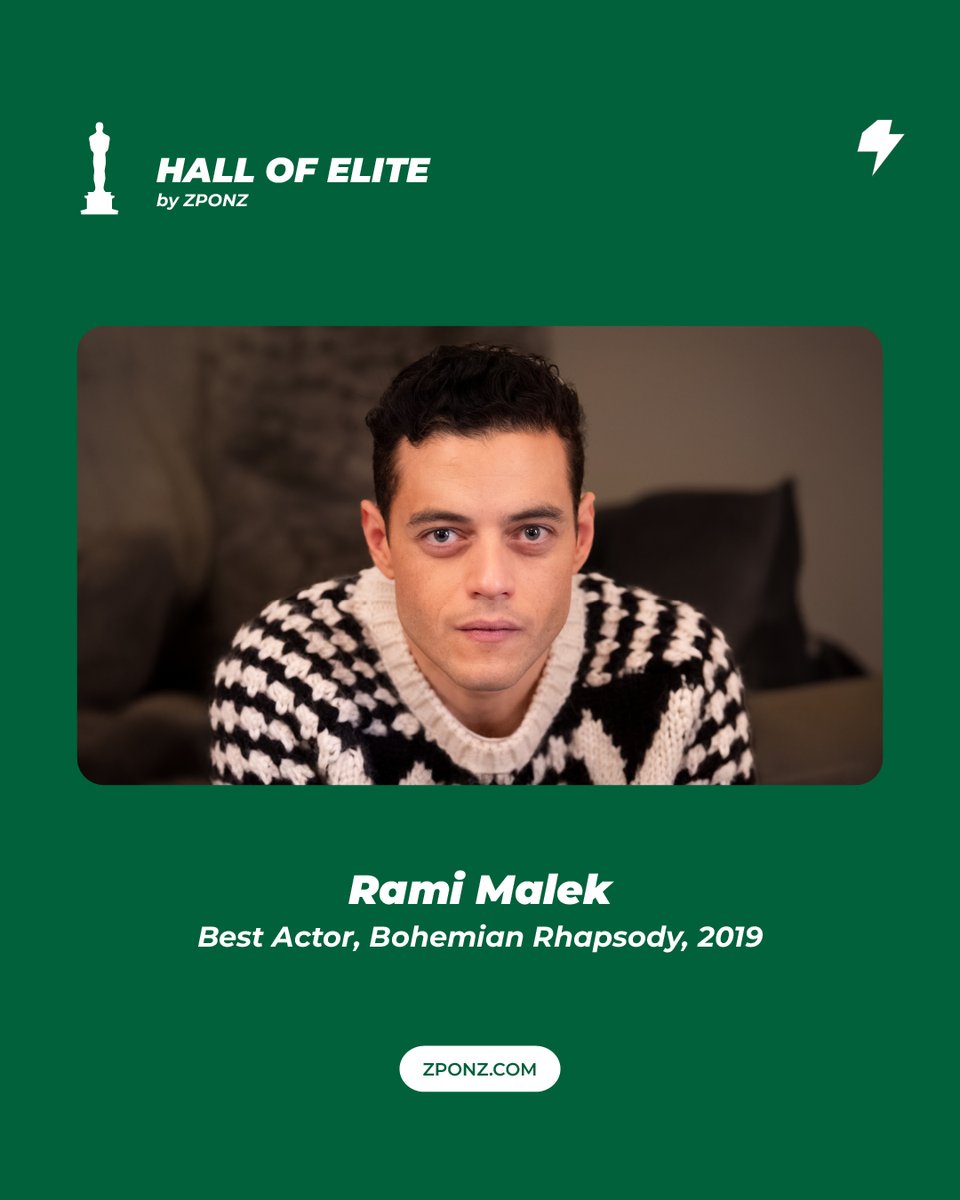 ZPONZAPP's tweet photo. 🌟 ZPONZ Hall of Elite 🌟
Honoring Rami Malek – Winner of the Oscar for Best Actor 🎬✨
From embodying Freddie Mercury in Bohemian Rhapsody to leaving an indelible mark on cinema, his performance continues to inspire millions. 🎶🎥
#ZPONZ #HallOfElite #RamiMalek #OscarWinner #BohemianRhapsody