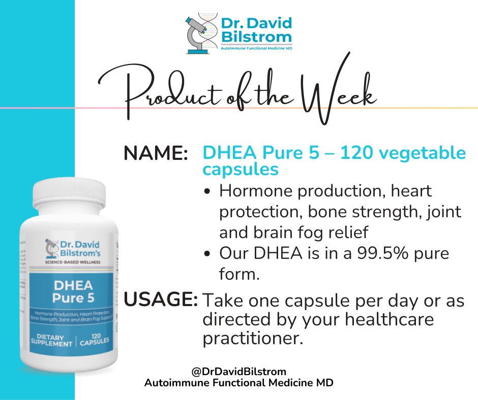 💥 Meet the “Mother Hormone” your body’s been missing.
DHEA Pure 5 supports natural hormone balance—at just the right dose.

🛒 Available now in the Dr. Bilstrom Store
👉 drdavidbilstrom.com/product/dhea-p…

#HormoneSupport #DHEAPure5 #FunctionalHealing #DrBilstrom