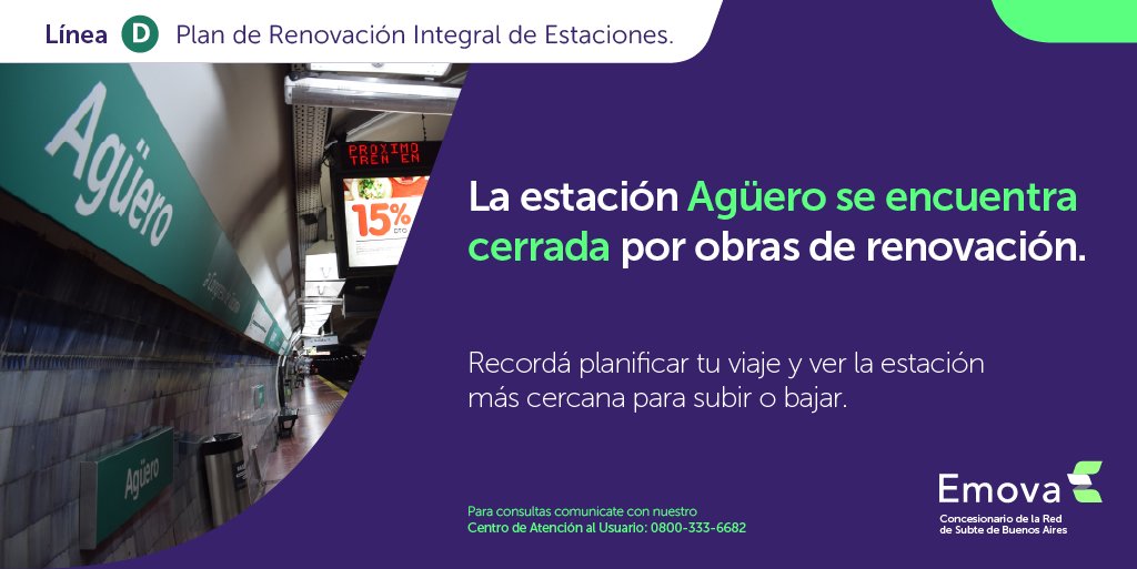 solotransito's tweet image. #LíneaD - Plaza Italia y Agüero cerradas por obras de renovación integral via @Emova_arg