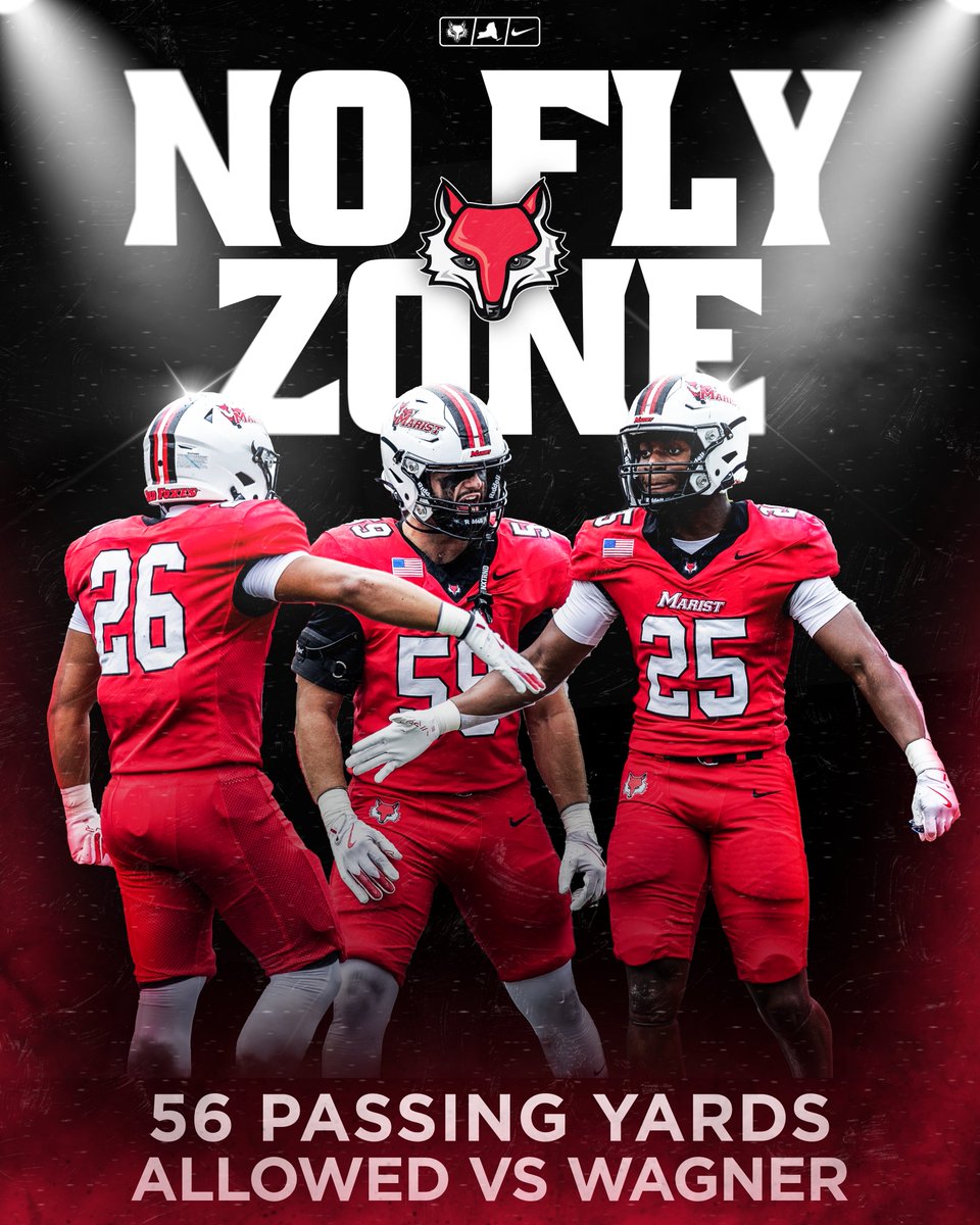 Lights out. Lockdown. No Fly Zone. 🔒✈️

Only 56 passing yards allowed vs Wagner, the fewest amount the program has given up in a game since 2007.

#FoxholeGuys