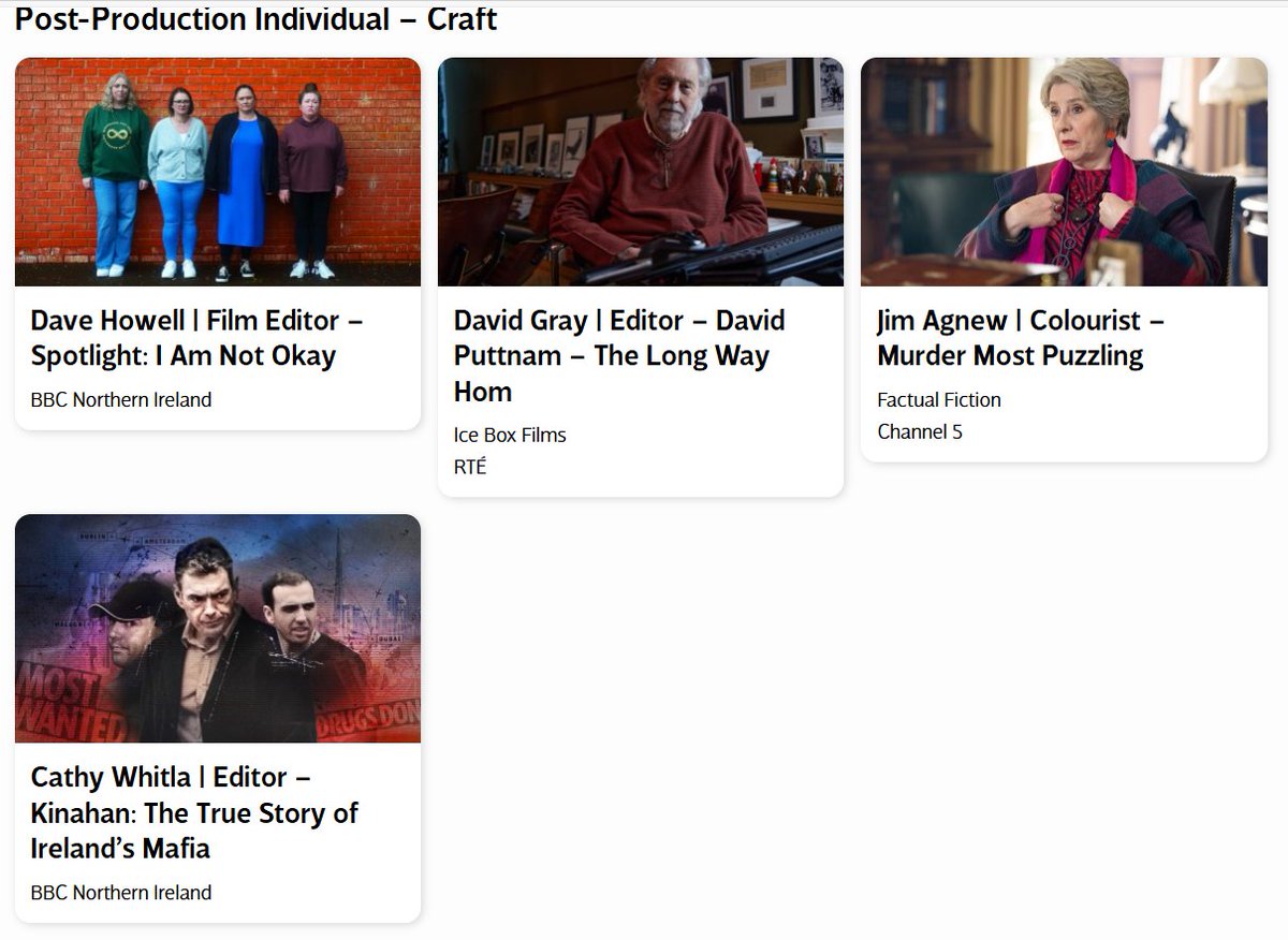 BBCSpotlightNI's tweet image. Our immensely talented colleague, film editor @dave_vmh has been nominated for the Individual Craft Award 👏👏👏. Dave cut both the shortlisted Spotlights.