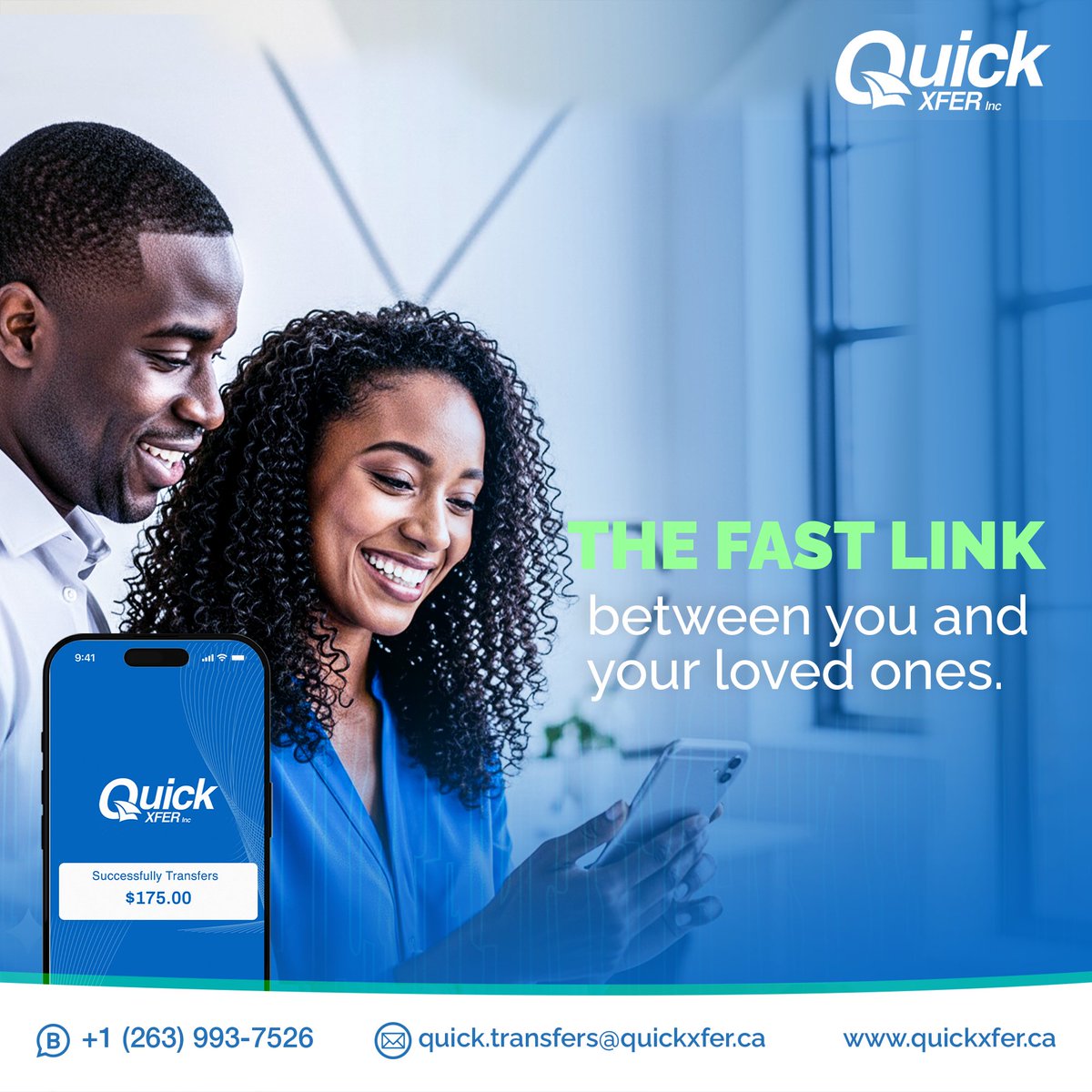quickxferinc's tweet image. Even thousands of kilometers away, you're always present.

With Quick Xfer, stay connected to those who matter most.
💼 Simple. 💸 Instant. 🌍 For Africa.

#QuickXfer #DiasporaConnection #TransferToAfrica #SendLoveNotJustMoney
