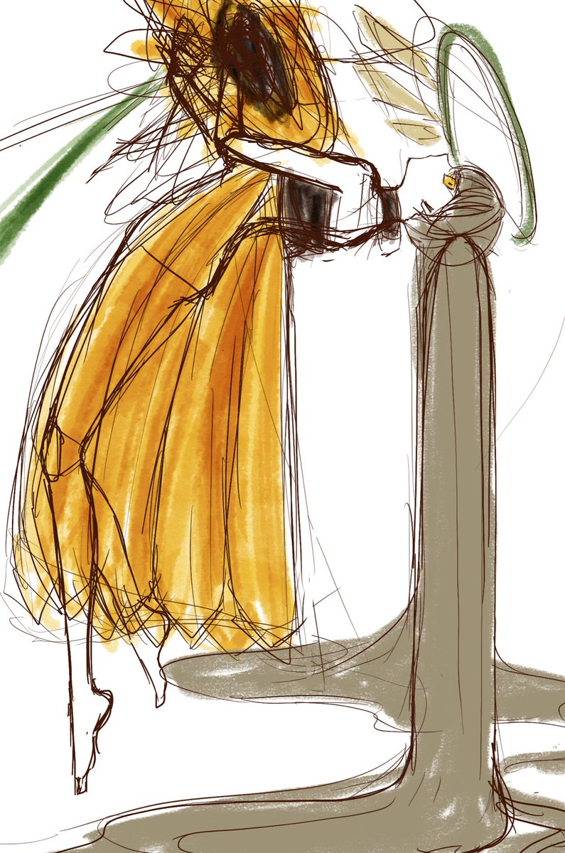 ラフを描いてる