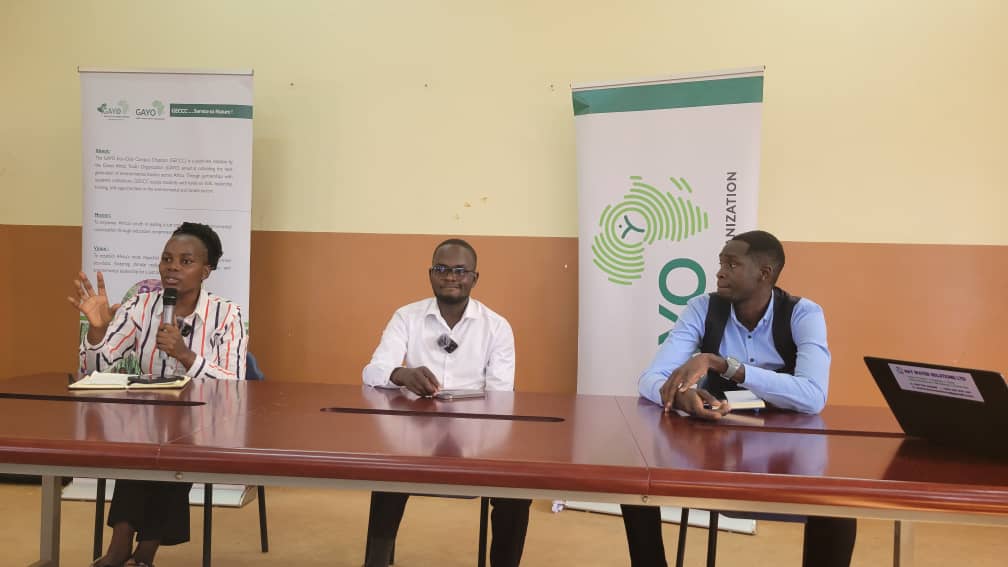 GayoUganda's tweet image. At the Kyambogo University #GreenSkills Public Lecture, a vibrant panel is in session!

Speakers are unpacking opportunities in green jobs and entrepreneurship, sparking fresh ideas for a sustainable future.

#GreenSkills #GreenJobs #YouthInnovation #Sustainability