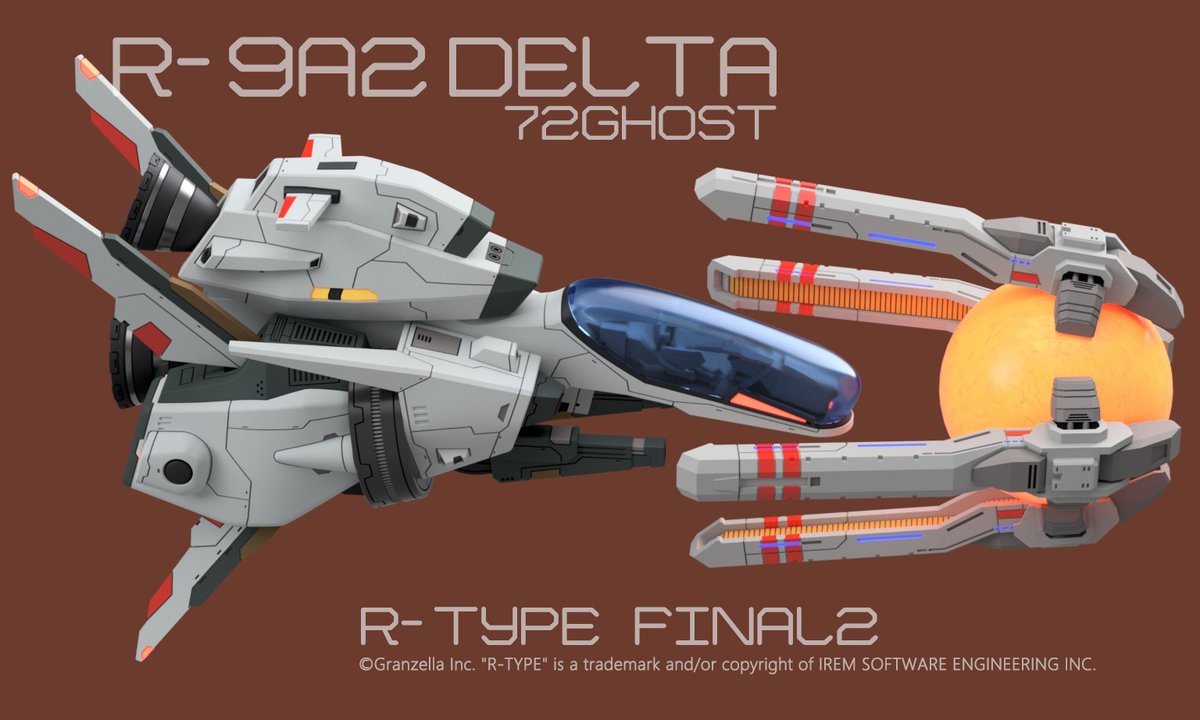 verM_p765's tweet image. R-9A2 &quot;DELTA&quot;

デルタ、ディテール打ち大体終わり
外観はひとまずこれでFIX
出力用の分割かー、ぼちぼちやります

#RTypeFinal2 #RTypeFinal3 
#72GHOST