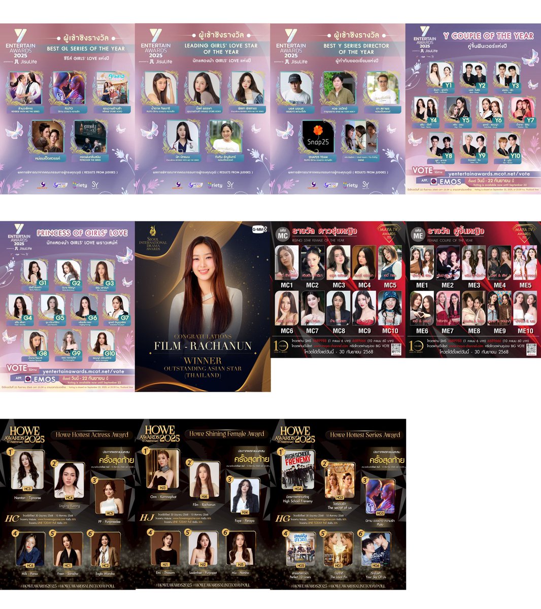 zoey_oc's tweet photo. 🗓️ 23/9
#YentertainAwards2025
📍TRUE ICON HALL, 7th Floor ICONSIAM

🗓️ 2/10
#SDA2025 #filmracha
📍KBS Hall, Seoul, South Korea

🗓️ - 29/10
#MAYATVAWARDS2025
📍MCC Hall, The Mall Lifestore Bangkapi

🗓️ - TBA
#HOWEAWARDS2025
📍TBA
**คะแนนสะสมวันสุดท้าย**

#NamtanFilm #น้ำตาลฟิล์ม https://t.co/ZB5vRckqBk