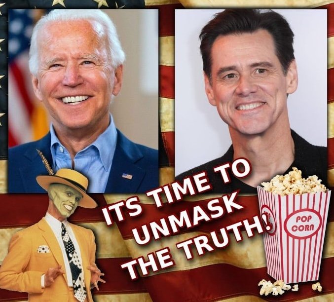 Jim Carrey wore the Biden mask for four years and the sheep never even noticed. 🎭