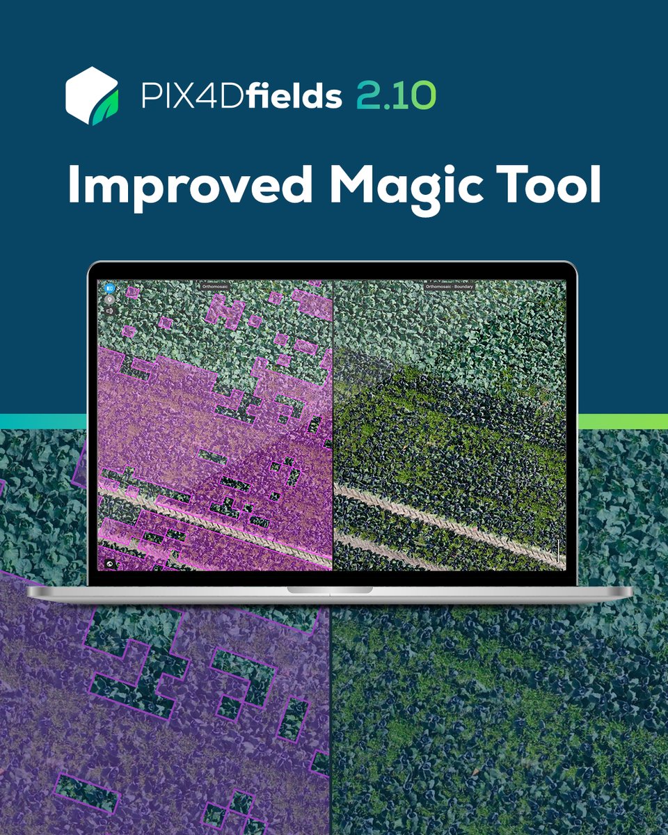 Pix4D_AG's tweet image. 🔍 The #PIX4Dfields Magic Tool is continuously becoming smarter! Detect weeds on your field in seconds and get spot spraying maps with unbeatable accuracy that seamlessly make your agricultural machinery smarter.

➡️ Try PIX4Dfields for free pix4d.com/product/pix4df…