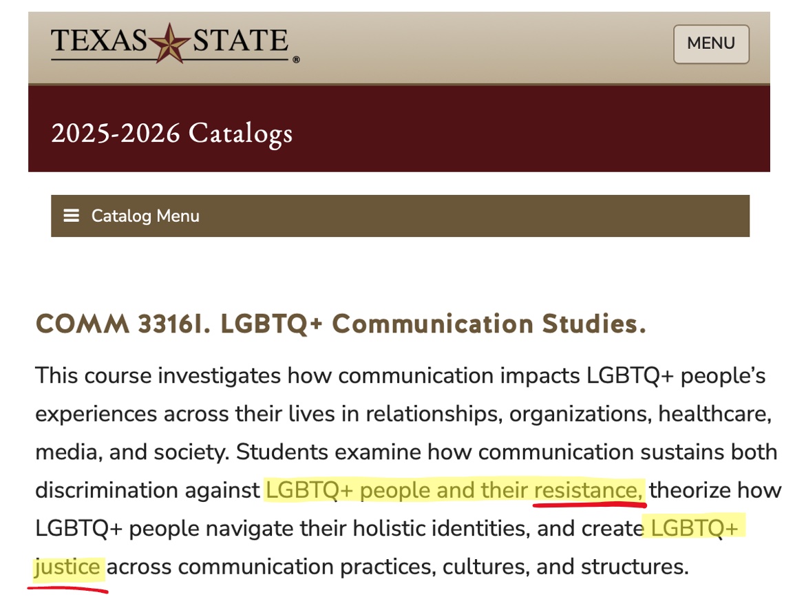 Brian Harrison (@brianeharrison) on Twitter photo 🚨Despicable!... WORSE... I just found out that Texas State University is literally indoctrinating students in TRANSGENDER "RESISTANCE" and TRANSGENDER "JUSTICE!"
Why are <a href="/GregAbbott_TX/">Greg Abbott</a>'s Regents at <a href="/txst/">Texas State University</a> allowing this!!?? 🚨Despicable!... WORSE... I just found out that Texas State University is literally indoctrinating students in TRANSGENDER "RESISTANCE" and TRANSGENDER "JUSTICE!"
Why are <a href="/GregAbbott_TX/">Greg Abbott</a>'s Regents at <a href="/txst/">Texas State University</a> allowing this!!??