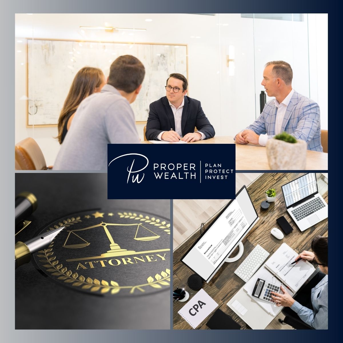 Proper_Wealth's tweet image. Managing wealth often means managing multiple voices. At Proper Wealth, we coordinate your CPA, attorney, and other professionals into one aligned team so your financial life moves in the same direction. #ProperWealth #WealthManagement #Fiduciary