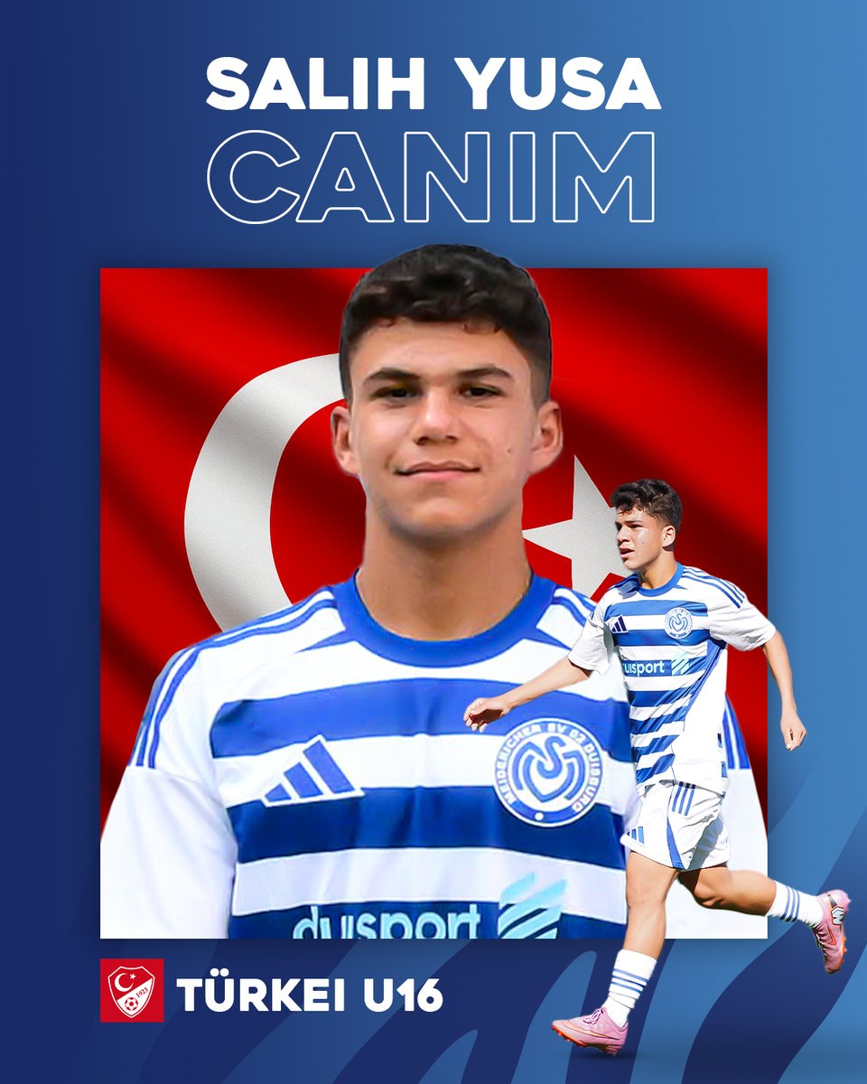 MSVDuisburg's tweet photo. Glückwunsch, Salih! 👏

Mit Salih Yuşa #Canim hat's wieder mal ein #ZebraTalent in die Junioren-Nationalelf der Türkei 🇹🇷 geschafft. Anfang September ging's für ihn erst zum U16-Lehrgang des TFF, dann zum Turnier nach Dänemark (zwei Spiele). Weiter so! 🦓

#MSVereint https://t.co/GKiJMnc3o3