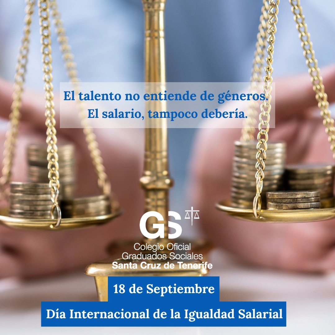 Hoy, en el #DíaInternacioanlDeLaIgualdadSalarial, recordamos que la brecha salarial sigue siendo una realidad.

Desde el Consejo General de Graduados Sociales defendemos la igualdad de oportunidades y el trabajo digno para todas las personas.

#GraduadoSocial #IgualdadSalarial