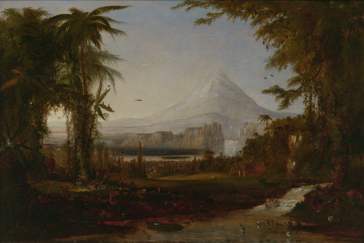 lambda__chi's tweet image. The Garden of Eden
Robert S. Duncanson (American, 1821-1872)