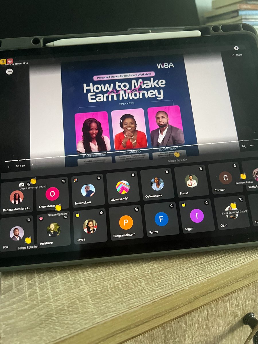Lucky Nweke ๐ (@thefinancelion) on Twitter photo I am truly grateful to GOD for all He has done so far.
I am always in awe and glad to make my contribution by "speaking" to this training by WiBA, organised by <a href="/Gift_Agboro/">Gift Agboro.๐ซ๐ซ</a>.
It was an awesome experience, and another session is coming up this weekend.
Repping <a href="/RehobothApp/">Rehoboth Finance</a> I am truly grateful to GOD for all He has done so far.
I am always in awe and glad to make my contribution by "speaking" to this training by WiBA, organised by <a href="/Gift_Agboro/">Gift Agboro.๐ซ๐ซ</a>.
It was an awesome experience, and another session is coming up this weekend.
Repping <a href="/RehobothApp/">Rehoboth Finance</a>