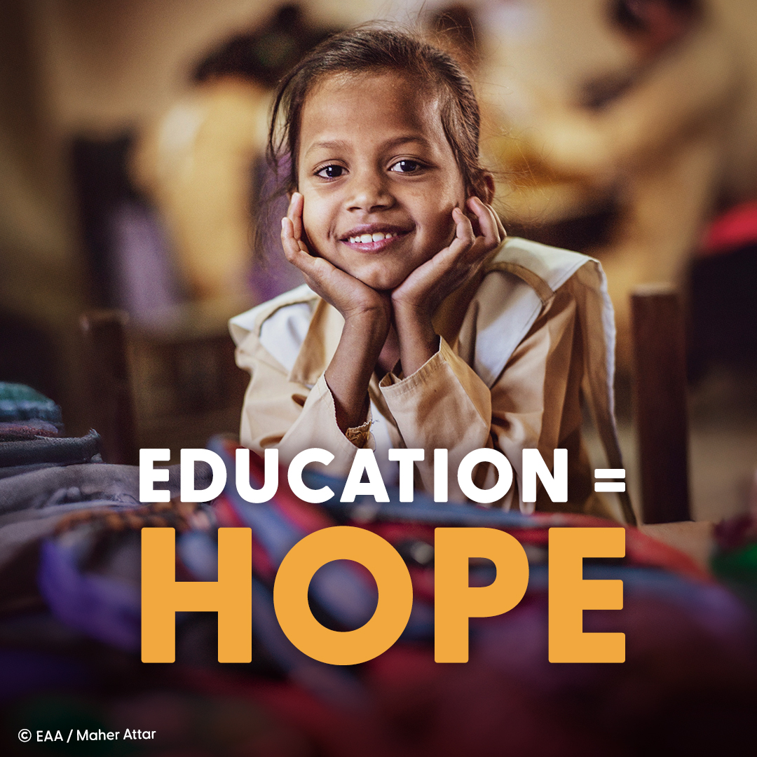 EAA_Foundation's tweet photo. Access to Education Gives Hope.  

Retweet 🔁 if you agree! https://t.co/UDYuuJZn8I