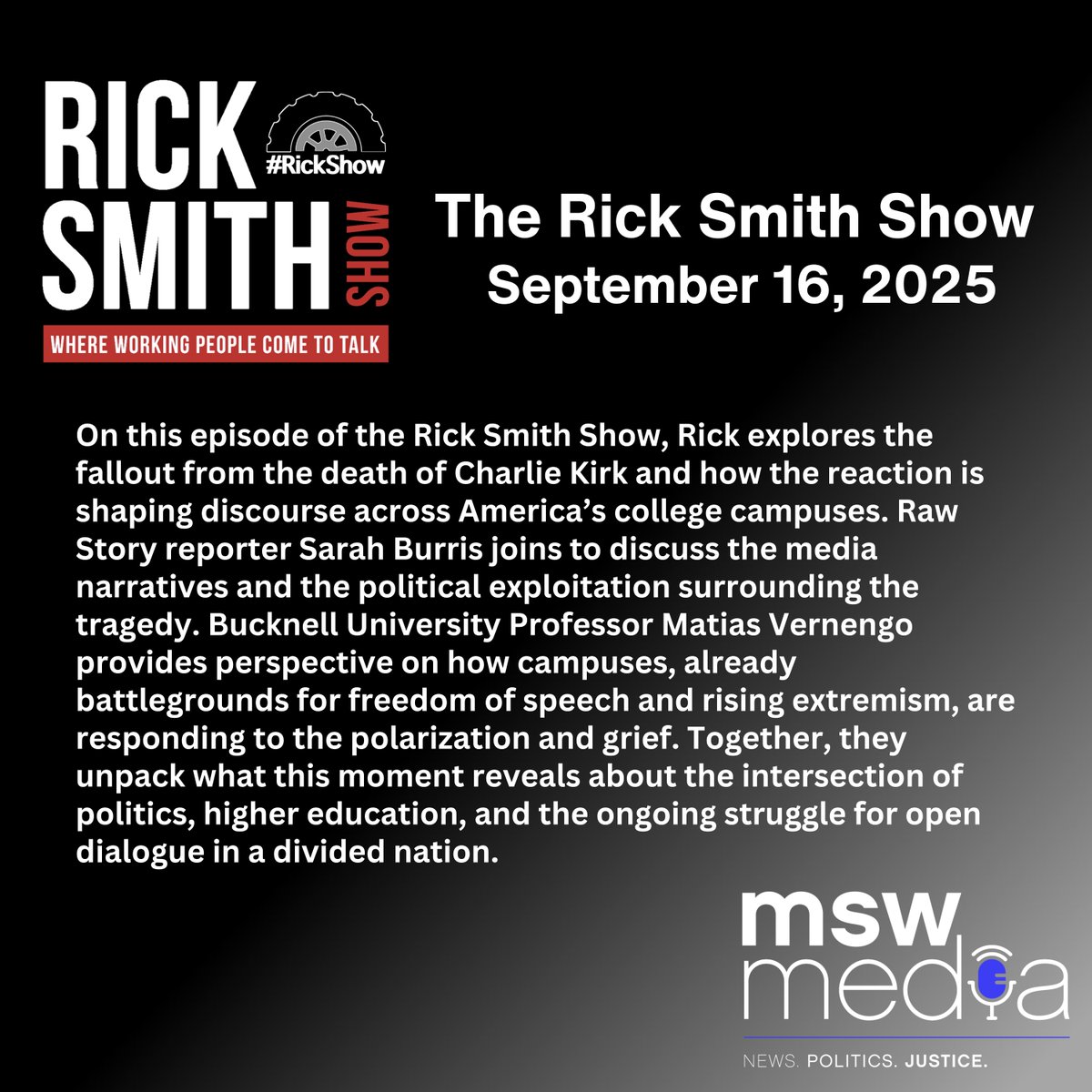 New episode of the <a href="/RickSmithShow/">Rick Smith</a> podcast. #MSWMedia

Guests: <a href="/SarahBurris/">Sarah Burris</a> &amp; <a href="/NakedKeynes/">Matías Vernengo</a> 

Listen: podcasts.apple.com/us/podcast/the…