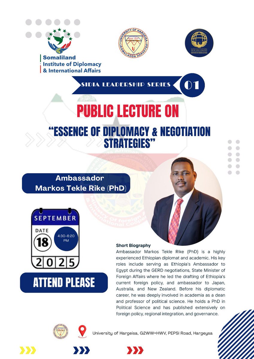 Somaliland Institute of Diplomacy & I. Affairs tweet media