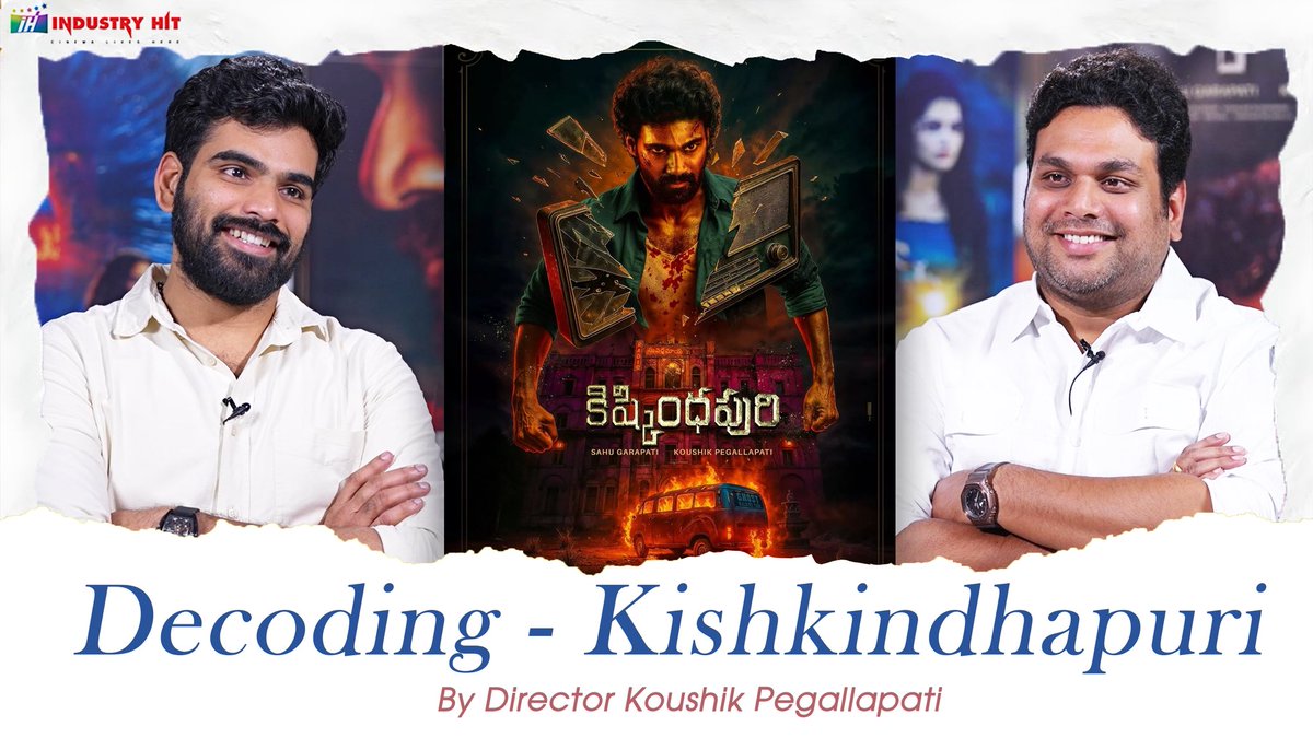 Talented Director <a href="/Koushik_psk/">Koushik Pegallapati</a> Decoding His Blockbuster 💯💯🏆🏆#Kishkindhapuri in a Candid Talk with <a href="/ShivaKumarB22/">Shiva Kumar B</a> 

Check-out interesting aspects about the film in this full interview 

👉🏻 youtu.be/A2tImNQyi6Q?fe…