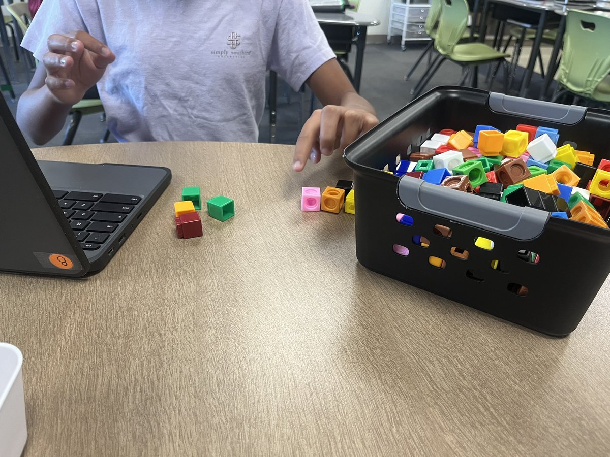 Love seeing kiddos working with manipulative to solve out math problems! #pacerpride