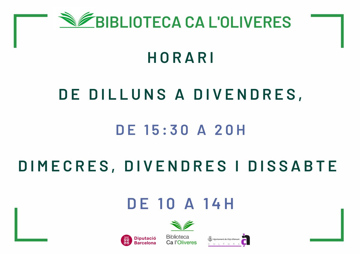 Biblio Ca l'Oliveres tweet media