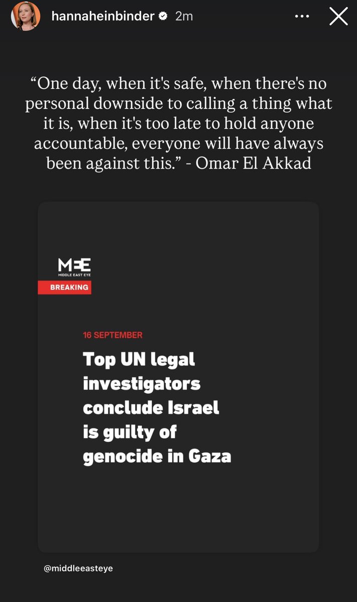 Hannah Einbinder on her instagram stories.