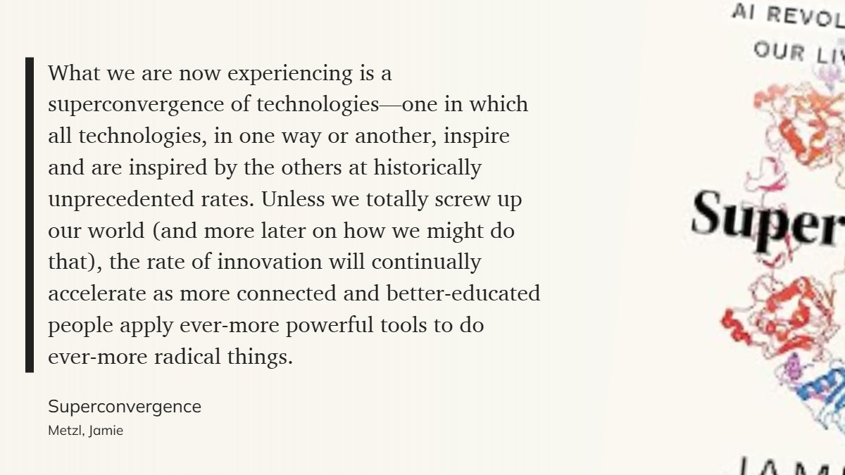 We're living in a wild era of #superconvergence—tech inspiring tech at warp speed. If we keep learning &amp; connecting, innovation won’t just grow. It’ll skyrocket. Let’s use these tools for boldly radical good! 🚀 #EdTech #FutureOfAI