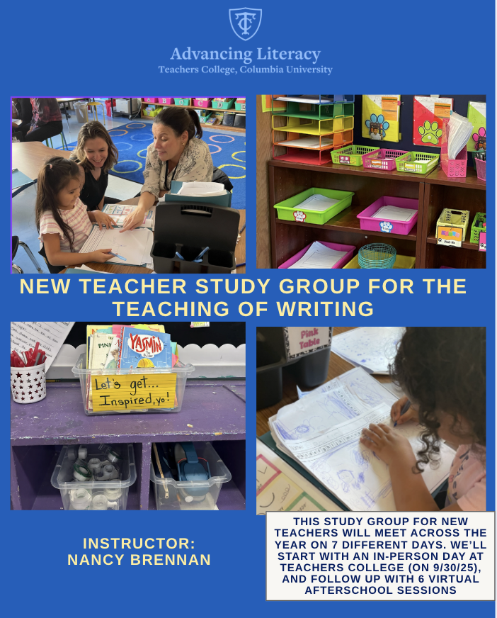 TCAdvancingLit's tweet photo. New offering this year for #NewTeachers #education. Study Group for #Writing: Great opportunity 4 new teachers 2 study together &amp; build #teaching practices.

#professionaldevelopment #education #literacy #school #plc 

https://t.co/DvX1vg8upZ https://t.co/SRmvTDBKv2
