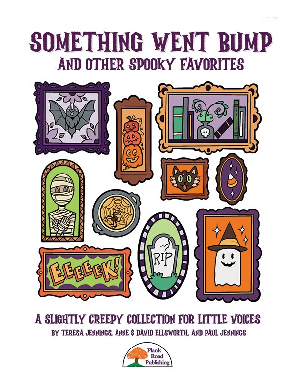 NOW AVAILABLE: Something Went Bump And Other Spooky Favorites. This slightly creepy collection for little voices is perfect for the spooky season,🧟‍♂️👻 Learn more &amp; hear song excerpts here: 
musick8.com/store/alphadet…