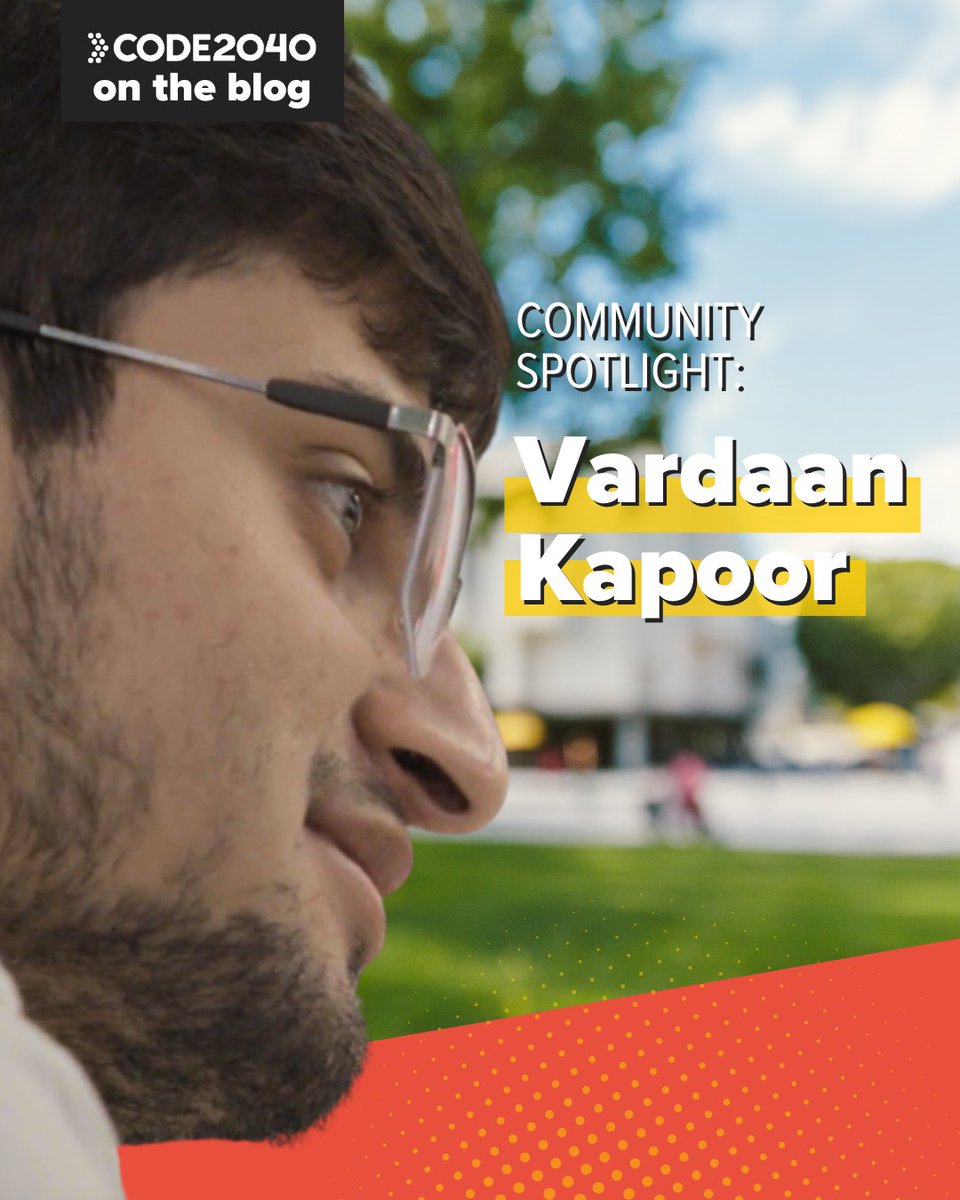 Code2040's tweet image. Meet Vardaan Kapoor, 2024-25 Fellow! He finds joy in “ah-ha moments” &amp;amp; solving complex problems.

He’s building intelligent DB systems &amp;amp; believes racial equity is key to tech’s future: “Opportunities, resources &amp;amp; respect should be mutually shared.”

READ: code2040.org/blog
