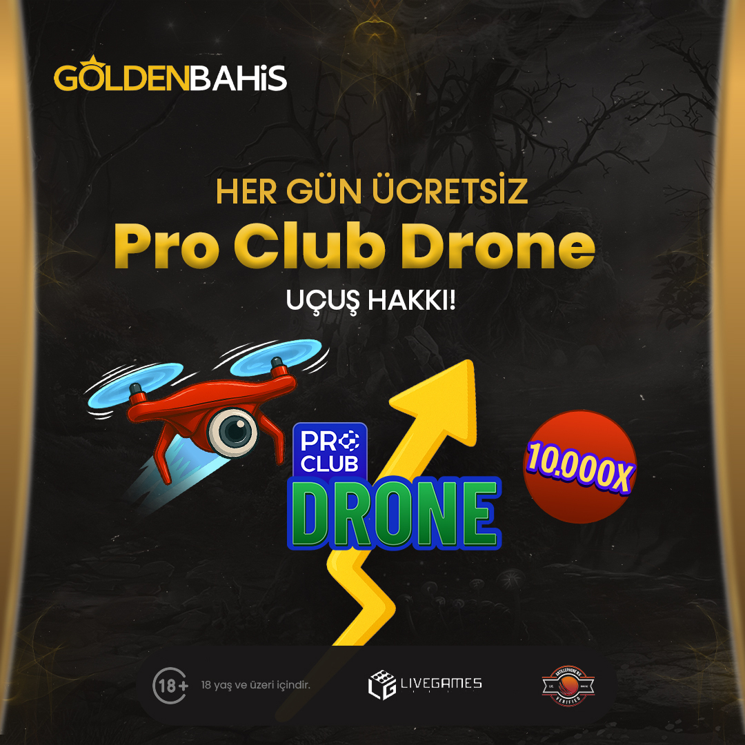 🚀 Her gün ücretsiz Pro Club Drone uçuşu seni bekliyor!
👉 t2m.io/TWGL

10.000X’e varan ödüller ve özel bonuslarla gökyüzü artık senin oyun alanın! 🎯🔥

#GoldenBahis #DroneGame #Bonus