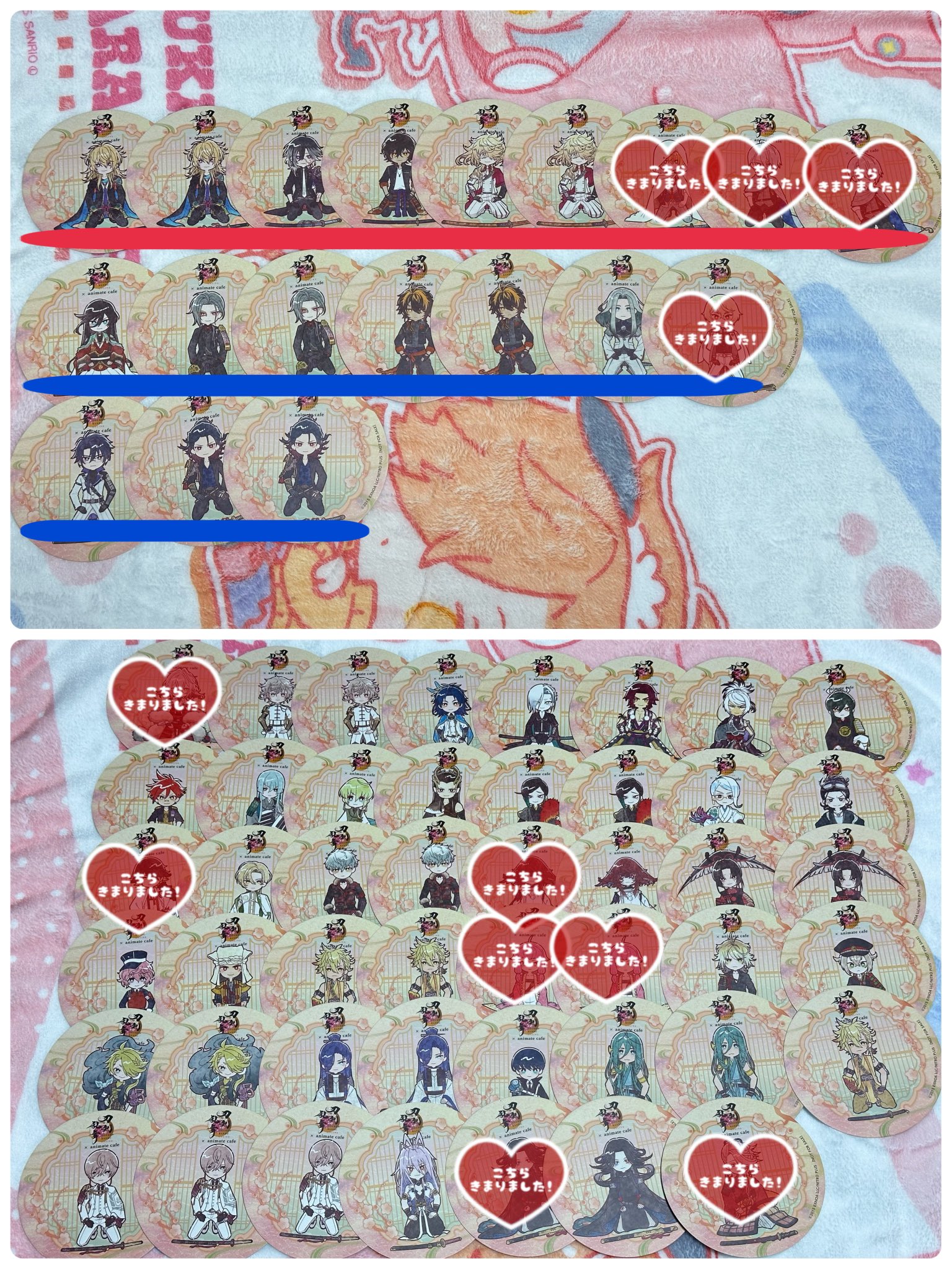 刀剣乱舞 アニメイトカフェ 箔押しカード 18点セット 刀剣乱舞