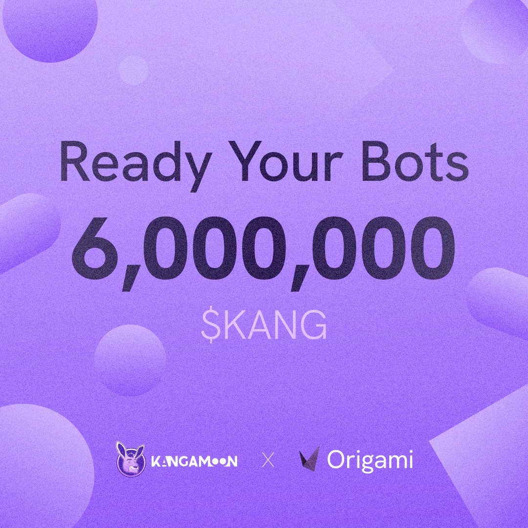 ⚡ The KangaMoon x Origami Grid League waitlist is OPEN.

6,000,000 $KANG is up for grabs, and your trading volume decides your cut.

Trade $KANG on MEXC, climb the leaderboard, and claim your share of the prize pool.

📅 Sept 18—Oct 2
💰 Prize Pool: 6,000,000 $KANG
📈 Pair:
