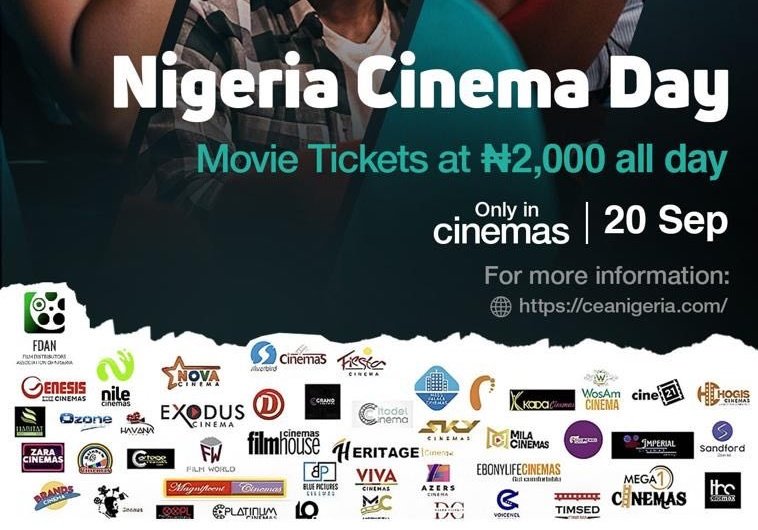 WKM_Up's tweet image. 📅 Mark your calendars! 

🍿Nigeria Cinema Day will return on September 20.

🎫 Tickets will be sold at a discounted price of 2,000 Naira across cinemas nationwide.
