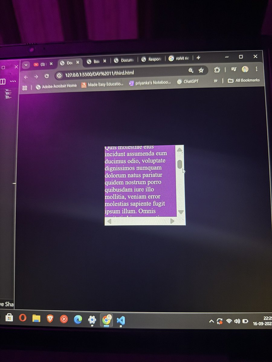 codewithpri's tweet image. Day 12 of WEB DEVELOPMENT ✅

@rohit_negi9 showed how to make websites responsive using @/media, explored box-shadow, and understood overflow.
Solid progress today! 😼

#100DaysOfCode #WebDevJourney
#MERNSTACK #100xdev