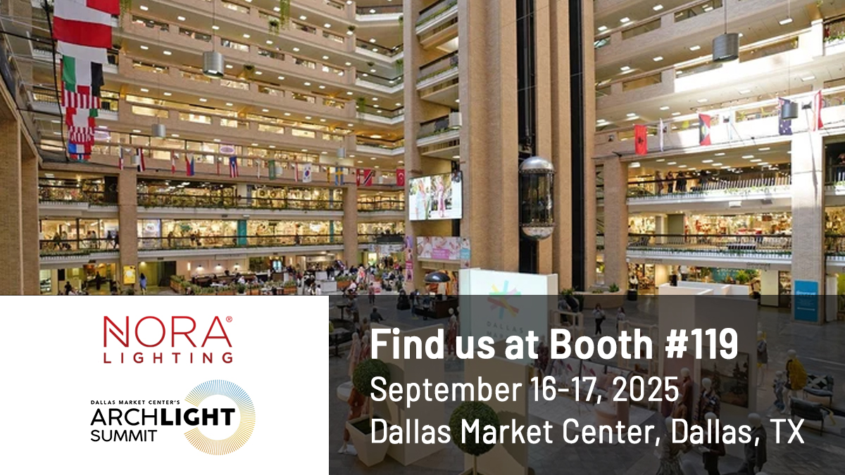 Join us at ArchLight Summit! 💡

Visit our Booth #119 at Dallas Market Center

We will be showcasing our latest commercial and architectural solutions 🚀
archlightsummit.com/attend/
#ArchLIGHT #NoraLighting #LED #tradeshow #lighting #DallasMarketCenter