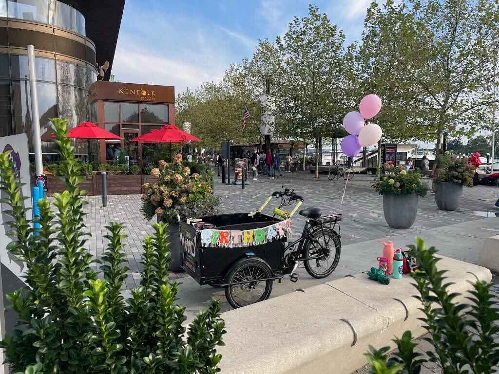 A special birthday girl wanted their day to be extra special by taking a sweet ride in our cargo bike last weekend. 🚲 👸 We’re here for a cargo bike birthday party! 🥳