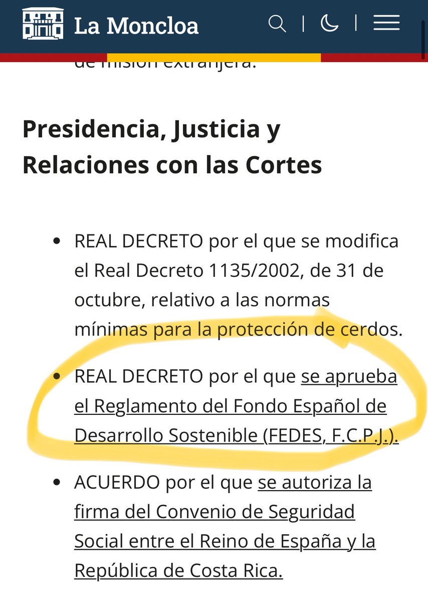 📣El #CdMin aprueba el real decreto del nuevo Fondo Español de Desarrollo Sostenible, brazo financiero <a href="/AECID_es/">AECID</a> <a href="/CooperacionESP/">Cooperación Española</a> 

🏃‍♀️‍➡️Último de 4️⃣RD que modernizan instrumentos en desarrollo de la Ley 1/2023:

✅Cooperantes
✅Estatuto AECID
✅Subvenciones
✅#FEDES