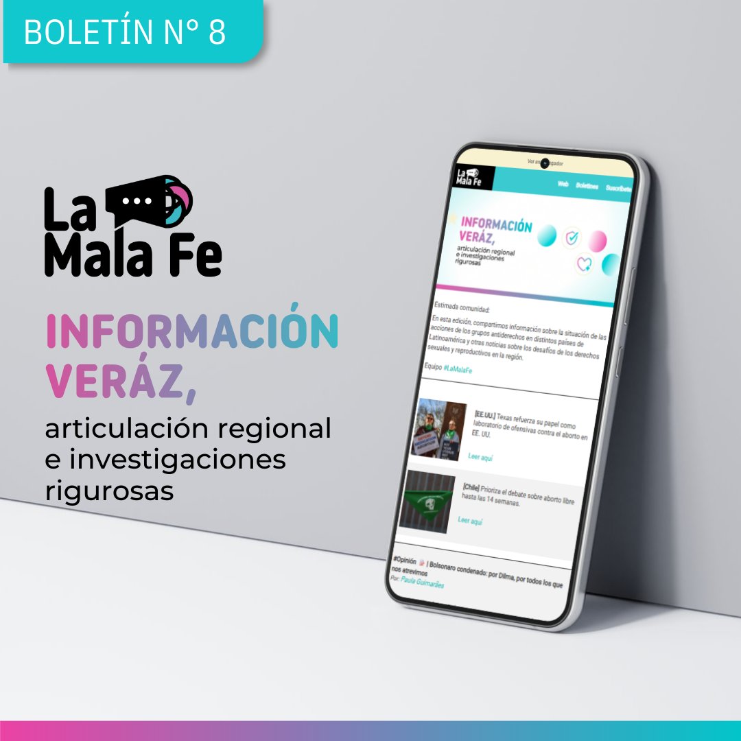 ¡Ya salió el Boletín N.º 8 /2025 de #LaMalaFe!
Una producción del #Clacai 💜💚
En esta edición: bit.ly/468Z84E