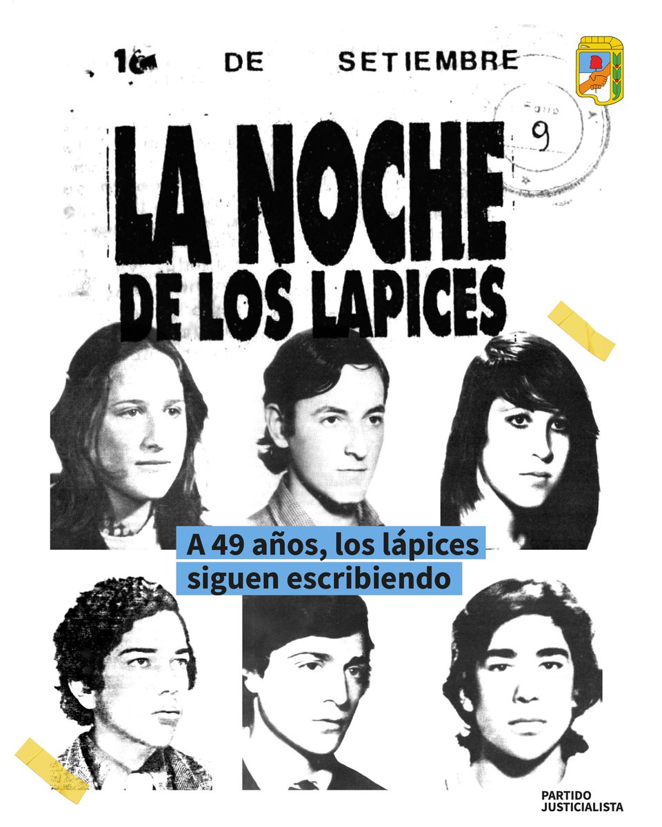 49 años después, los lápices siguen escribiendo. 
Por el derecho a la educación y el sueño de un futuro mejor.
Presentes, ahora y siempre ✌🏼