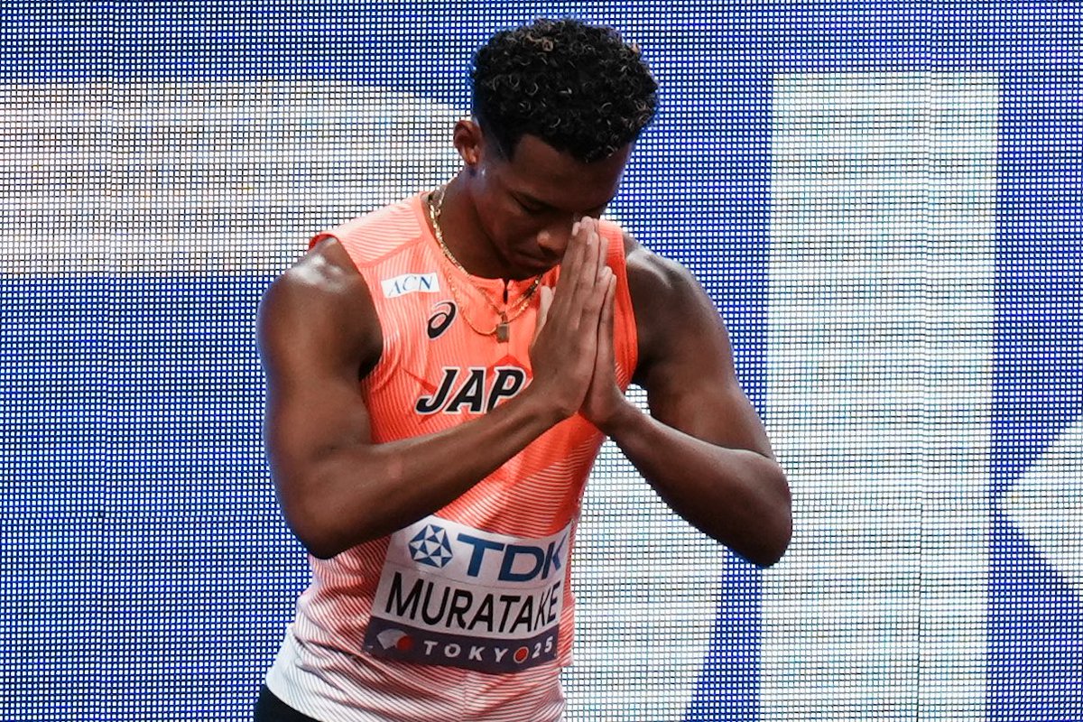 110mハードル準決勝ポーズ🕺 村竹ラシッド選手 「感謝するぜ お前と